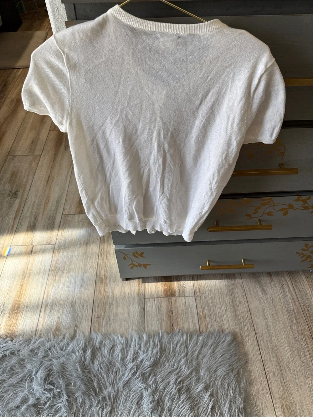 J. Crew White Short-Sleeve Button-Front Cardigan